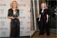 Con un glamuroso mono de Armani Privé, así se vistió Cate Blanchett para recibir el Philanthropy Award de la revista Harper's Bazaar. (Foto: David M. Benett / Mike Marsland / Getty Images)