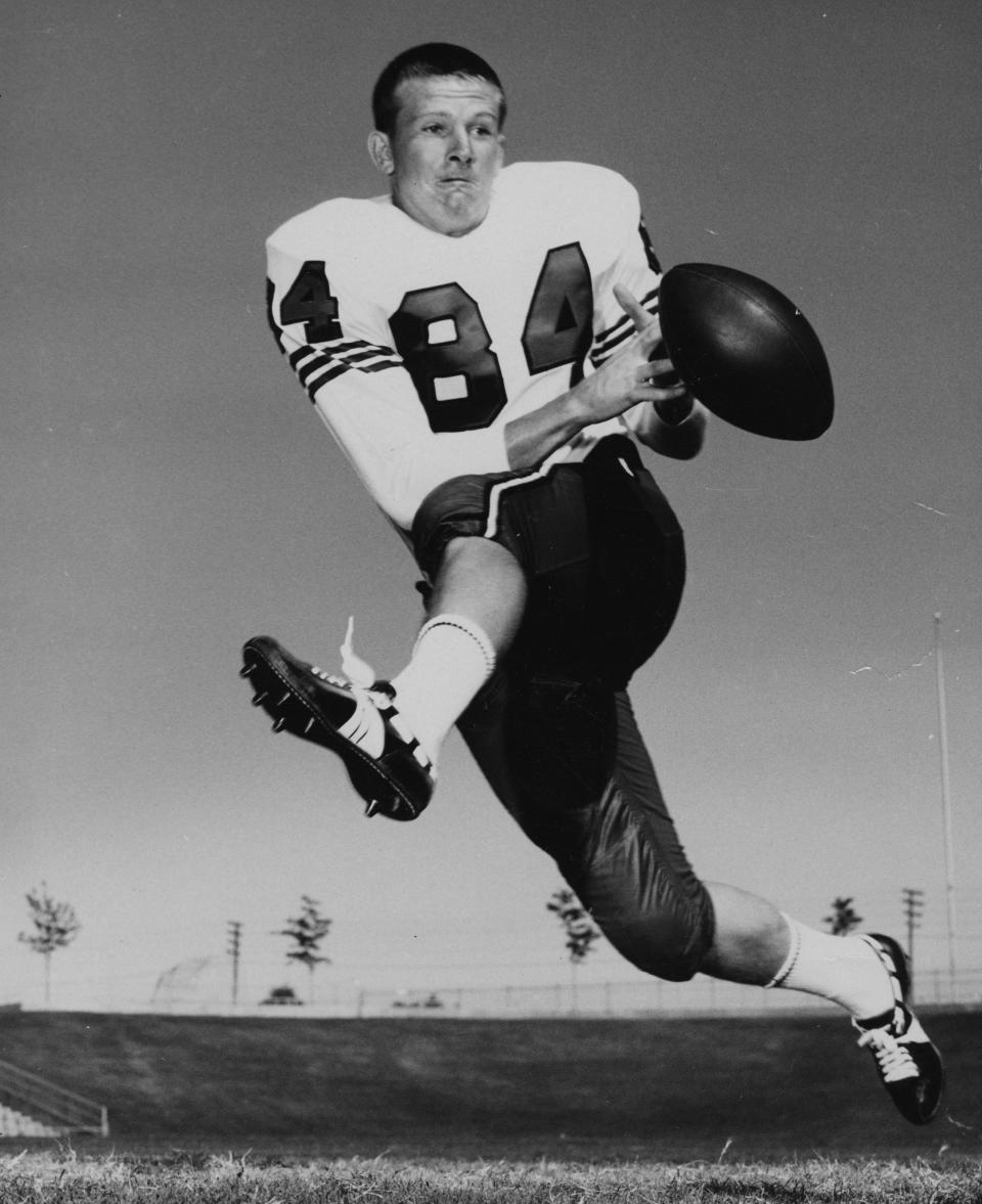 Texas Tech split end Jerry Shipley (84) was the Southwest Conference's fourth-leading receiver in catches and yards in 1965 when the Red Raiders went 8-3 and lost to Georgia Tech in the Gator Bowl.