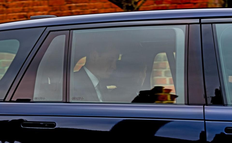 Kate Middleton was seen driving to the ceremony with Prince William. GoffPhotos.com