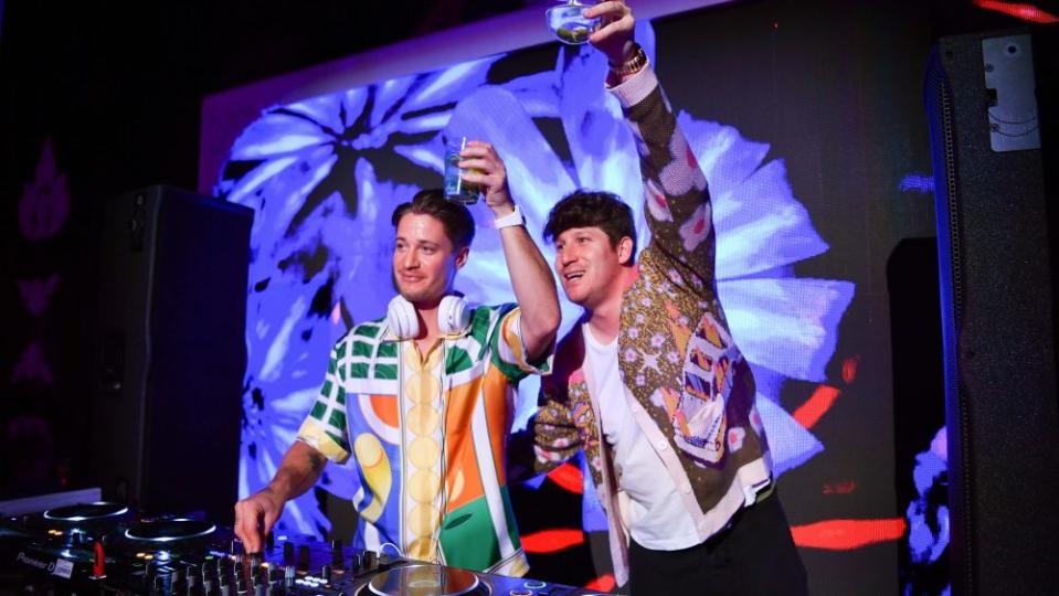 MIAMI BEACH, FLORIDA - MAY 07: Kygo and Myles Shear attend Day 3 of American Express Presents CARBONE Beach at Carbone on May 07, 2022 in Miami Beach, Florida. (Photo by Jason Koerner/Getty Images for Carbone Beach)