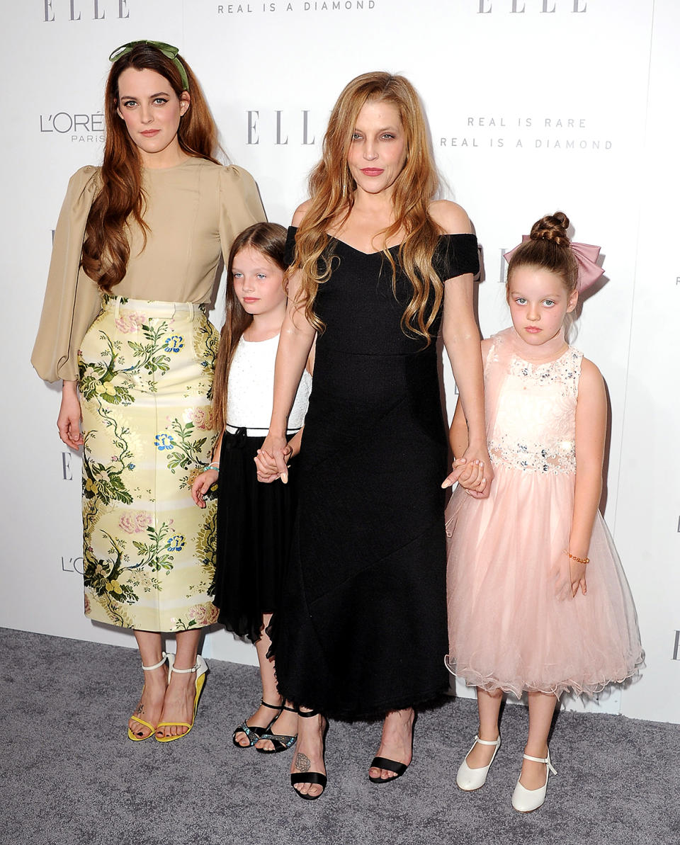 Riley Keough, Lisa Marie Presley, Harper Lockwood, and Finley Lockwood