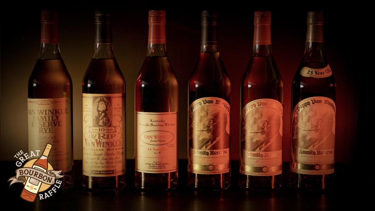 Bottles of Pappy Van Winkle bourbon can sell for thousands of dollars.