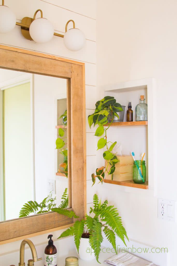 bathroom storage ideas niche shelf