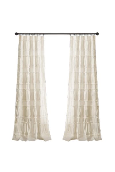 Lush Decor Nova Ruffle Window Curtain Panel Pair