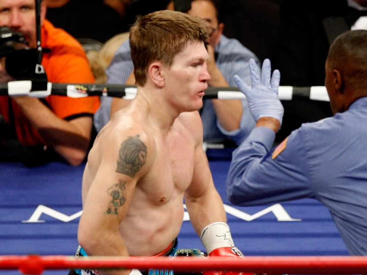 Ricky Hatton during his knockout defeat by Manny Pacquiao in 2009 (Getty Images)