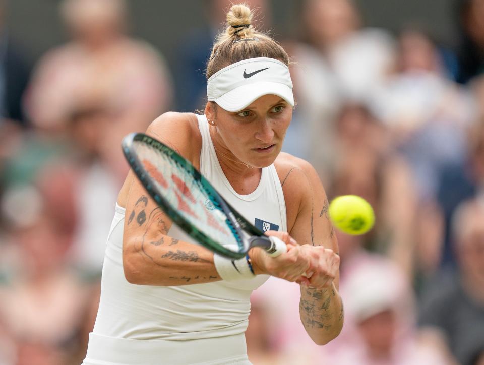 Marketa Vondrousova will play in her first Wimbledon singles final on Saturday.