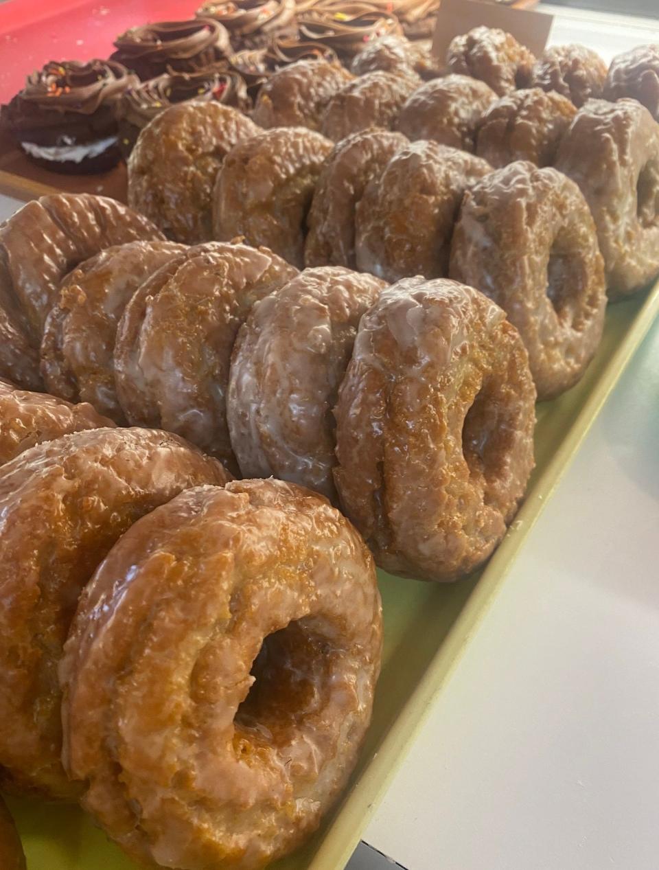Leddy’s Bakery, 1481 S. Main St., Fall River, has apple crisp and pumpkin donuts.
