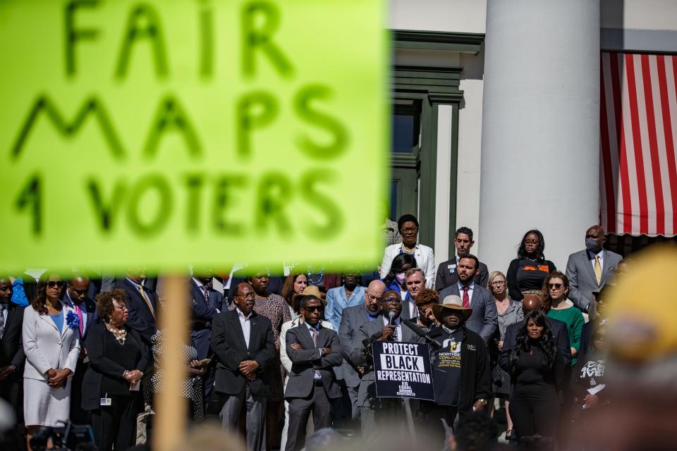 Florida's congressional redistricting last year sparked protests at the state Capitol.