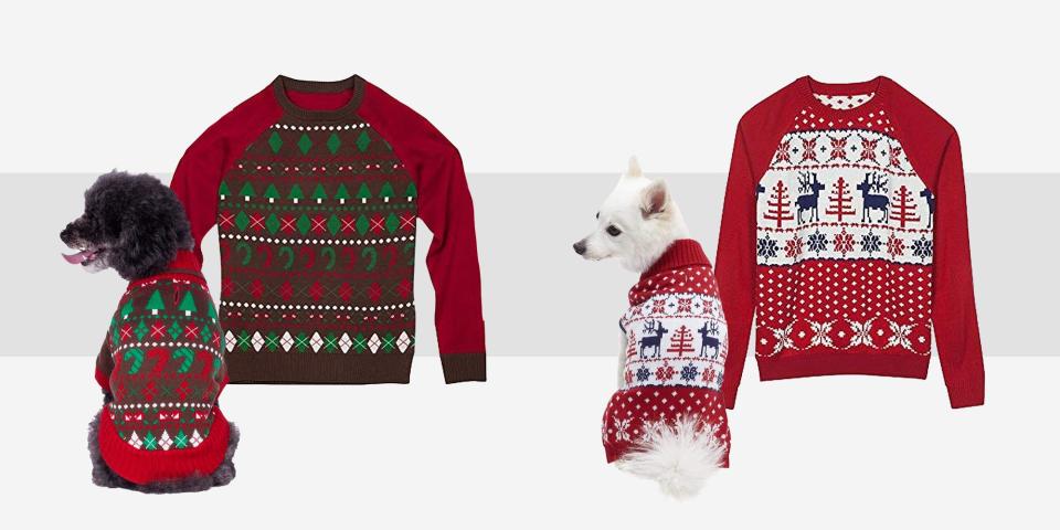 These Cute Christmas Sweaters Let You and Your Dog Match