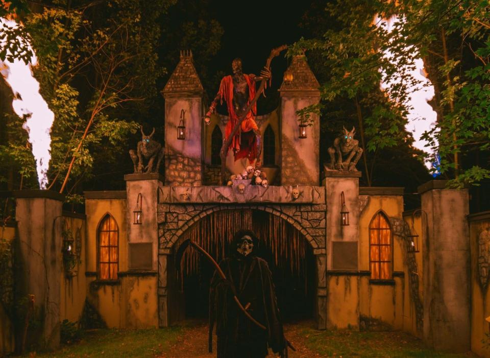 Test your fate at Reaper's Revenge in Blakely, a spooky attraction featuring a haunted hayride and terrifying houses full of  ghosts and ghoblins.
