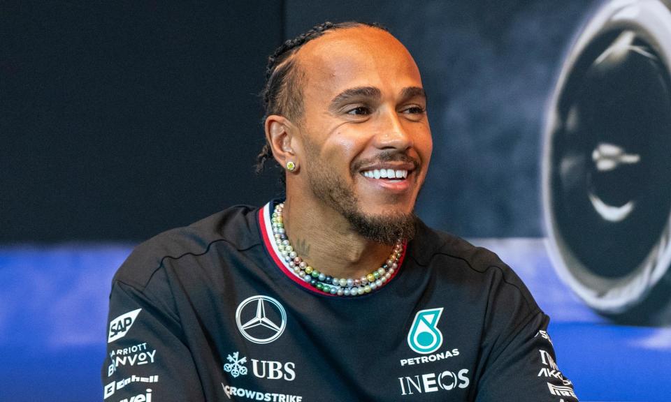 <span>Lewis Hamilton backed the ‘really bold step’ of shifting the power unit to using 300% more battery power.</span><span>Photograph: Shawn Thew/EPA</span>