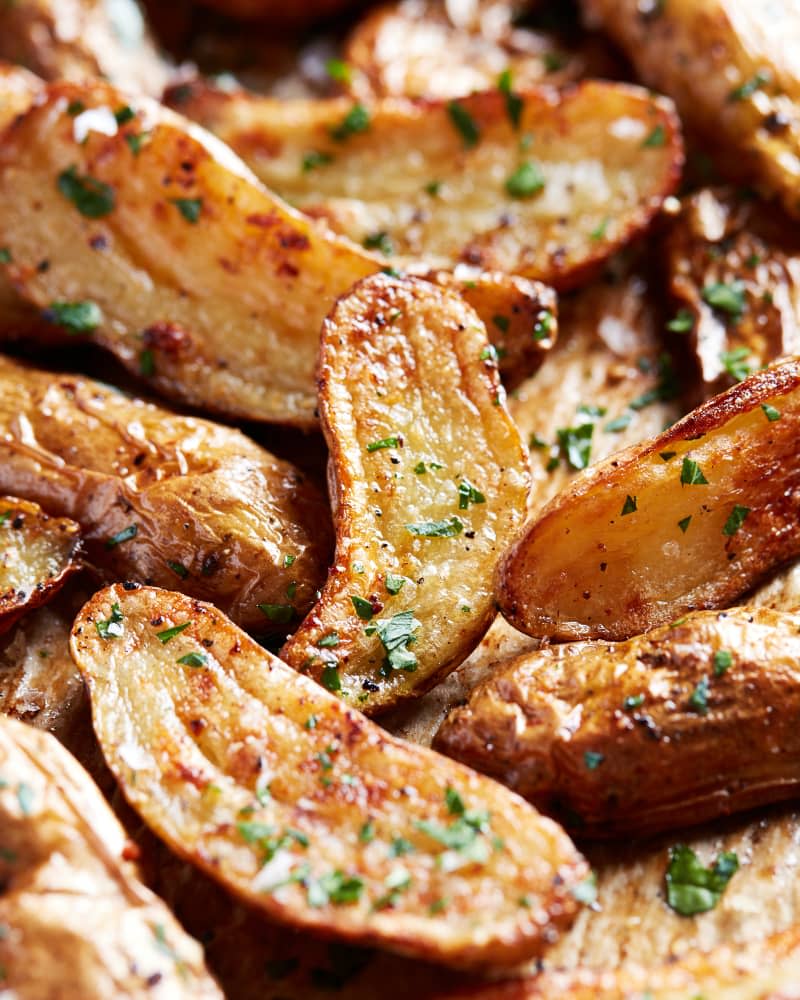 Roasted Garlic Butter Fingerling Potatoes