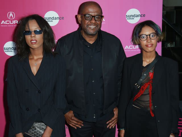 <p>Leon Bennett/FilmMagic</p> Forest Whitaker with his daughters True and Autumn attend Sundance Institute At Sundown on June 14, 2018 in Los Angeles, California.