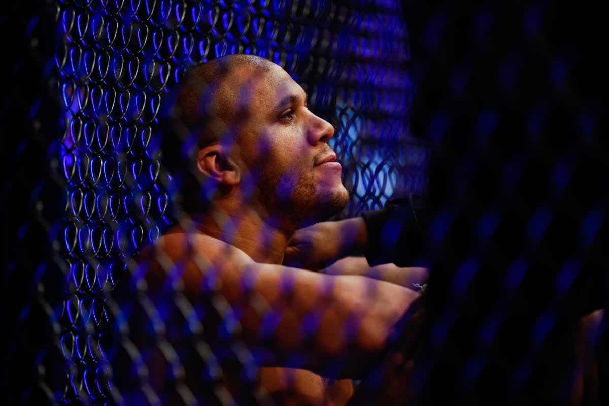 Gane reacts after failing again in his second bid to become UFC heavyweight champion (Getty Images)