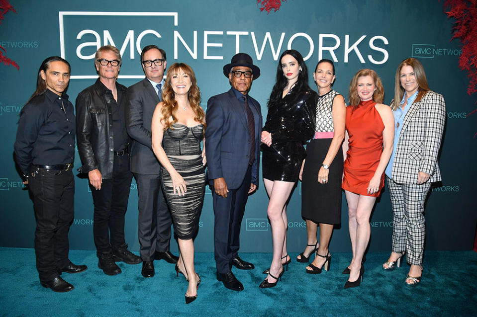 Zahn McClarnon, Harry Hamlin, Dan McDermott, President, Entertainment & AMC Studios, Jane Seymour, Giancarlo Esposito, Krysten Ritter, Kristin Dolan, Chief Executive Officer, Mireille Enos and Kim Kelleher, Chief Commercial Officer