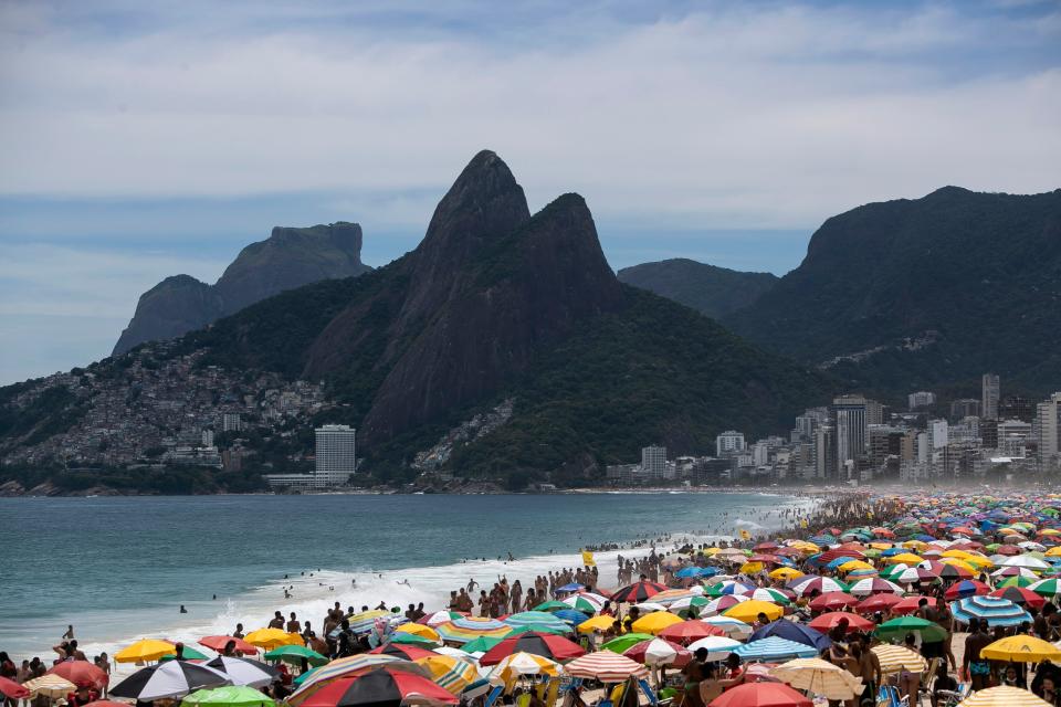 Eye of the storm: People flock to Rio’s Ipanema and Copacabana beaches as Brazil struggles to control the spread of coronavirusAP