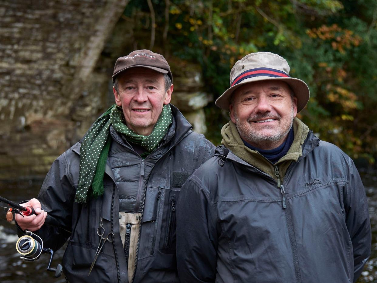 Paul Whitehouse and Bob Mortimer on the River Tees (BBC/Owl Power)