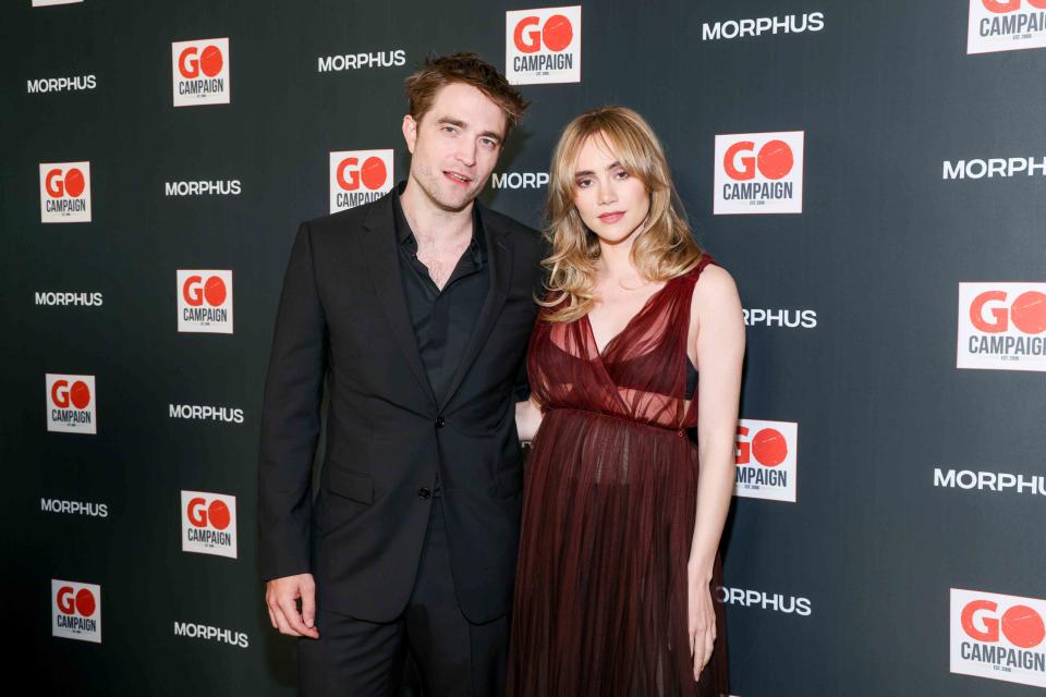 <p>Mark Von Holden/Variety via Getty</p> Robert Pattinson and Suki Waterhouse in Los Angeles in October