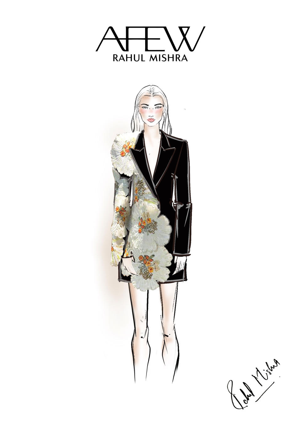 A sketch of the AFEW Rahul Mishra collection.