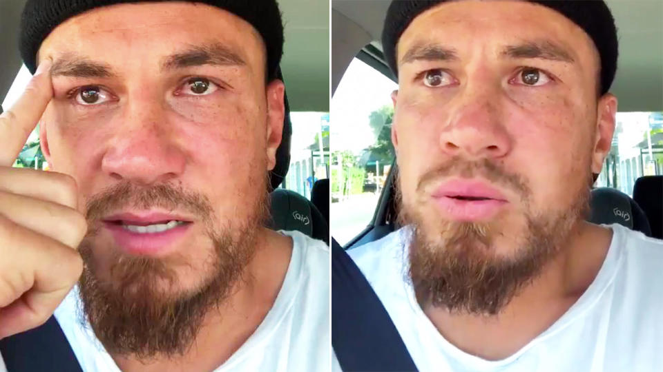 Sonny Bill Williams broke down discussing the Christchurch shootings. Pic: Twitter