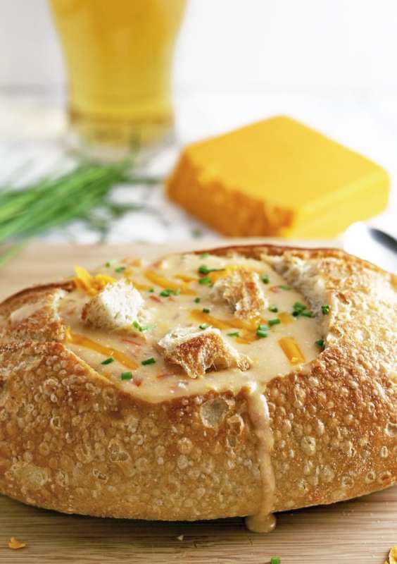 <p>The Thirsty Feast</p><p>Fill a bread bowl with this ultra cheese beer cheese soup for dinner this week!</p><p><strong>Get the recipe: <a href="https://www.honeyandbirch.com/slow-cooker-beer-cheese-soup/" rel="nofollow noopener" target="_blank" data-ylk="slk:Crock Pot Beer Cheese Soup;elm:context_link;itc:0;sec:content-canvas" class="link rapid-noclick-resp">Crock Pot Beer Cheese Soup</a></strong></p>