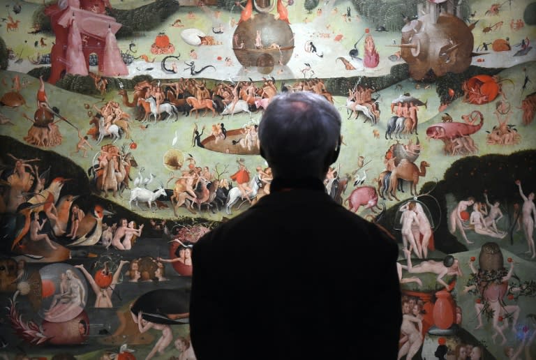 The "Hieronymus Bosch, Visions of a Genius" features seventeen of the Dutch artist's surviving 24 paintings at the Noordbrabants Museum in Den Bosch on February 11, 2016