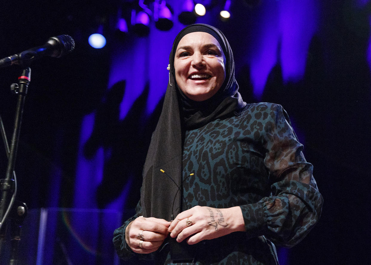 Singer-songwriter Sinead O'Connor performs on stage at Vogue Theatre on February 01, 2020 in Vancouver, Canada. (Photo by Andrew Chin/Getty Images)