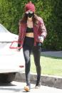 <p>Cara Delevingne leaves the gym in a workout set and beanie on Wednesday in L.A.</p>