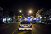 <p>Police secure the perimeter around the scene of a mass shooting in Toronto on Monday, July 23, 2018. (Photo: Christopher Katsarov/The Canadian Press via AP) </p>