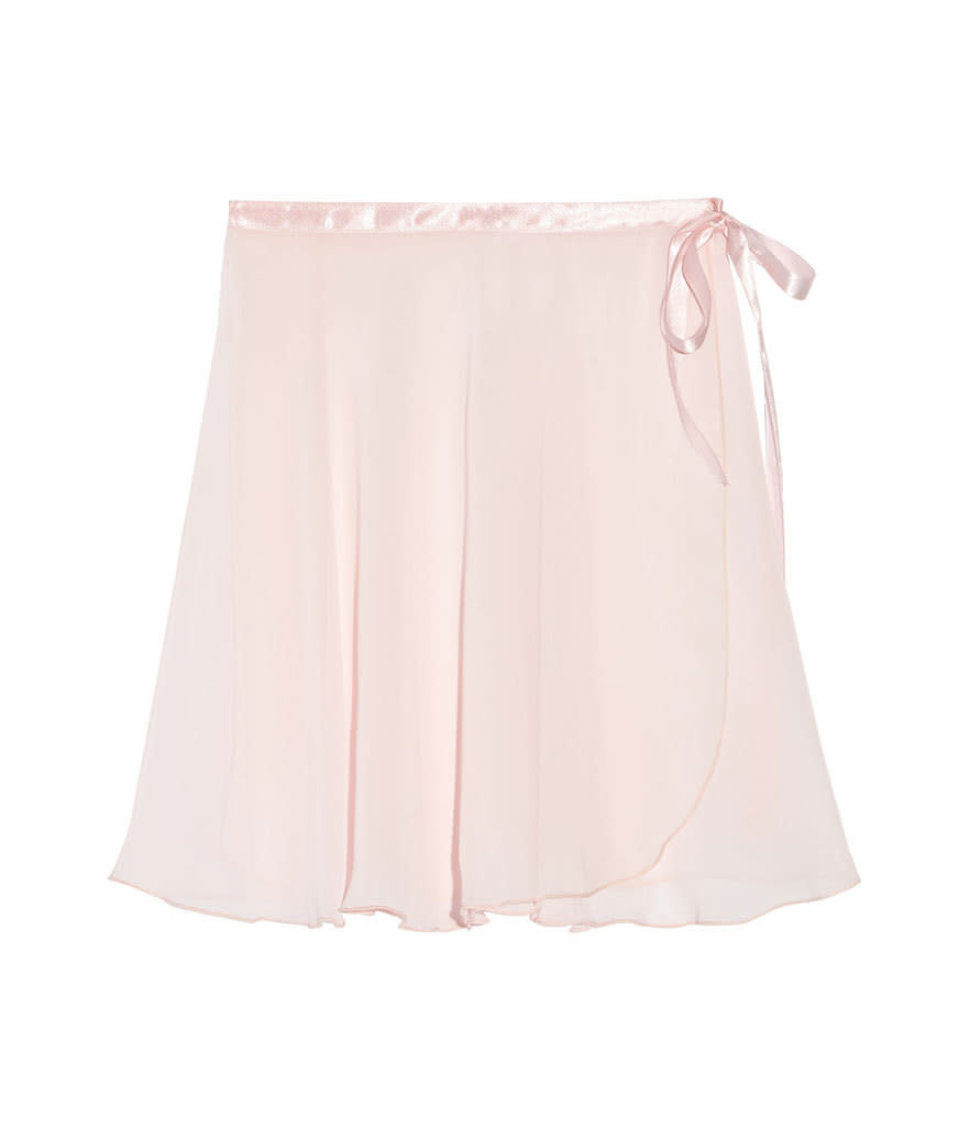 Ballet Beautiful Satin-Trimmed Chiffon Wrap Skirt