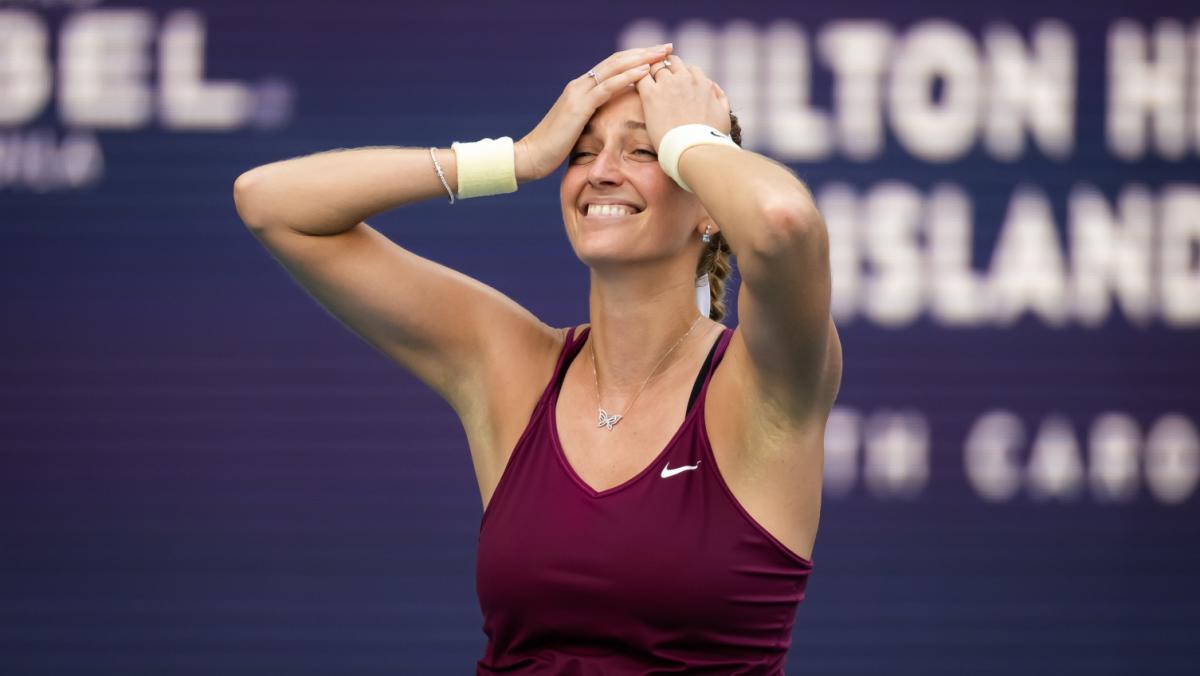 Petra Kvitova wins marathon tiebreak, then first Miami Open