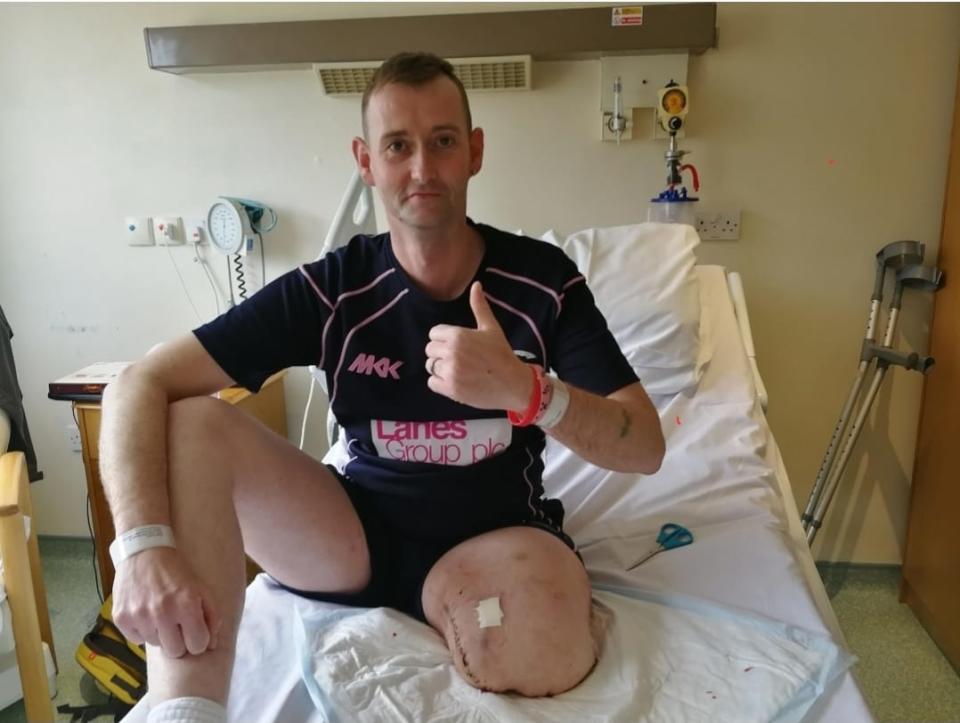 Rob Franks had his leg amputated in 2018 and has never looked back (supplied, Rob Franks)