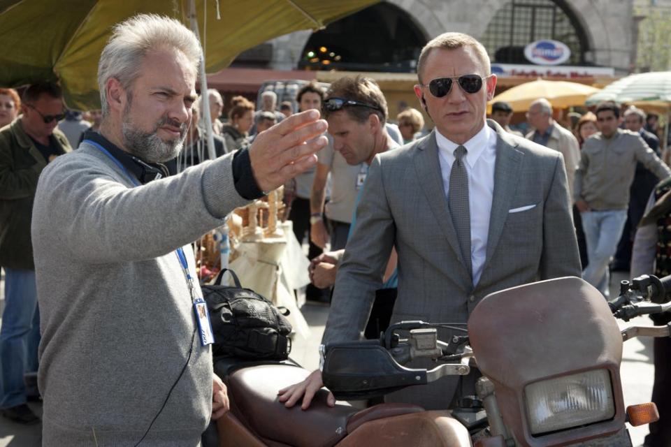 Sam Mendes directing Daniel Craig in ‘Skyfall’ in 2012. He believed the enemy was ‘repetition and laziness’ in the Bond franchise (Danjaq/Eon Productions/Kobal/Shutterstock)