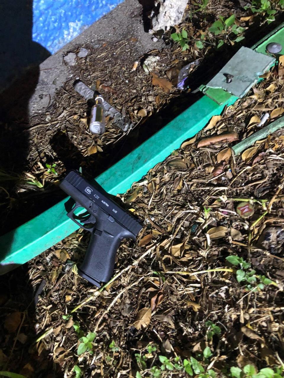 The Glock that Miami-Dade police say the 15-year-old was holding when shot by a sergeant.