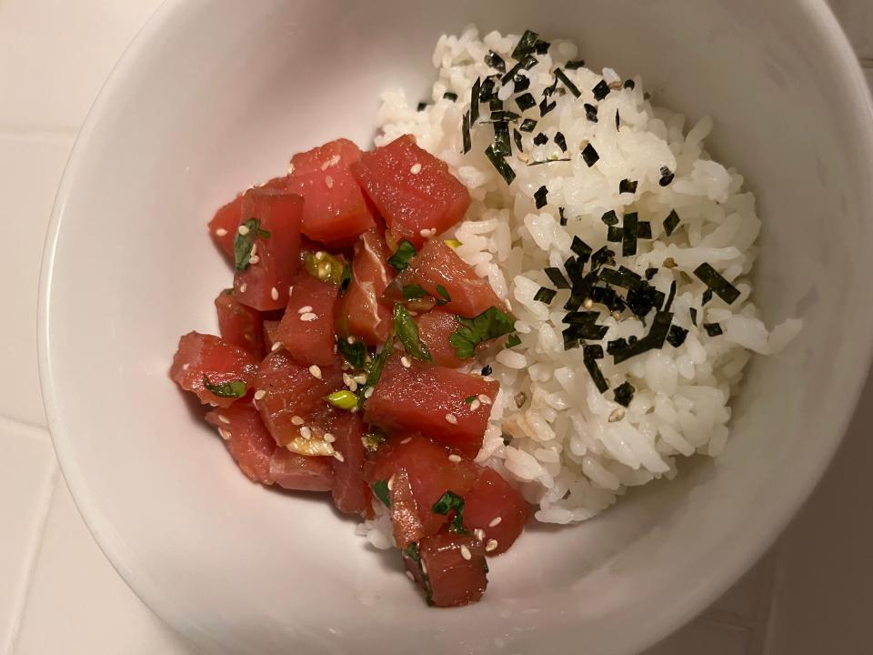 Poke bowl made with tuna from Sunfish Market on Reilly Road.