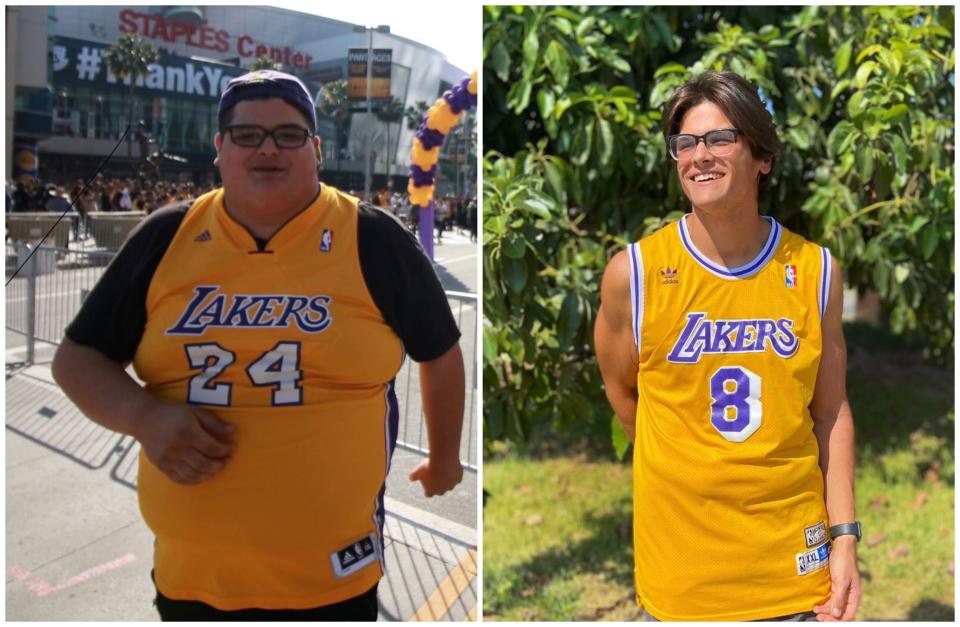 Perdió 80 kilos inspirándose en Kobe Bryant