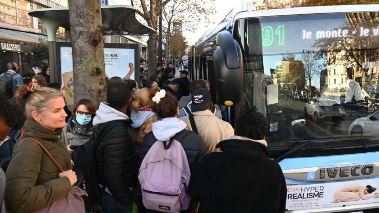 Photo d’illustration prise le 10 novembre 2022 à Paris, lors d’une journée de grève de la RATP pour réclamer une hausse des salaires.