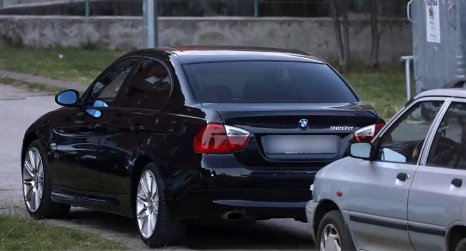 A BMW at the scene of a hot car death in Croatia.