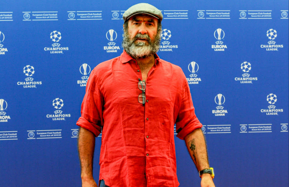 Eric Cantona has compared his music and football careers credit:Bang Showbiz