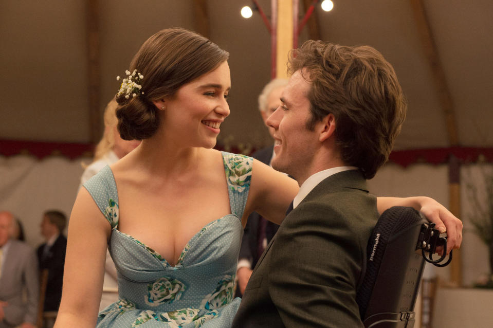 Emilia Clarke and Sam Claflin in Me Before You