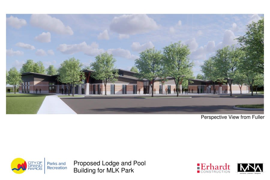 A rendering of the new Martin Luther King Jr. Park lodge. (Courtesy)