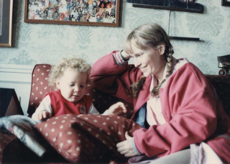 Actress Mia Farrow with her adopted daughter, writer Dylan Farrow.