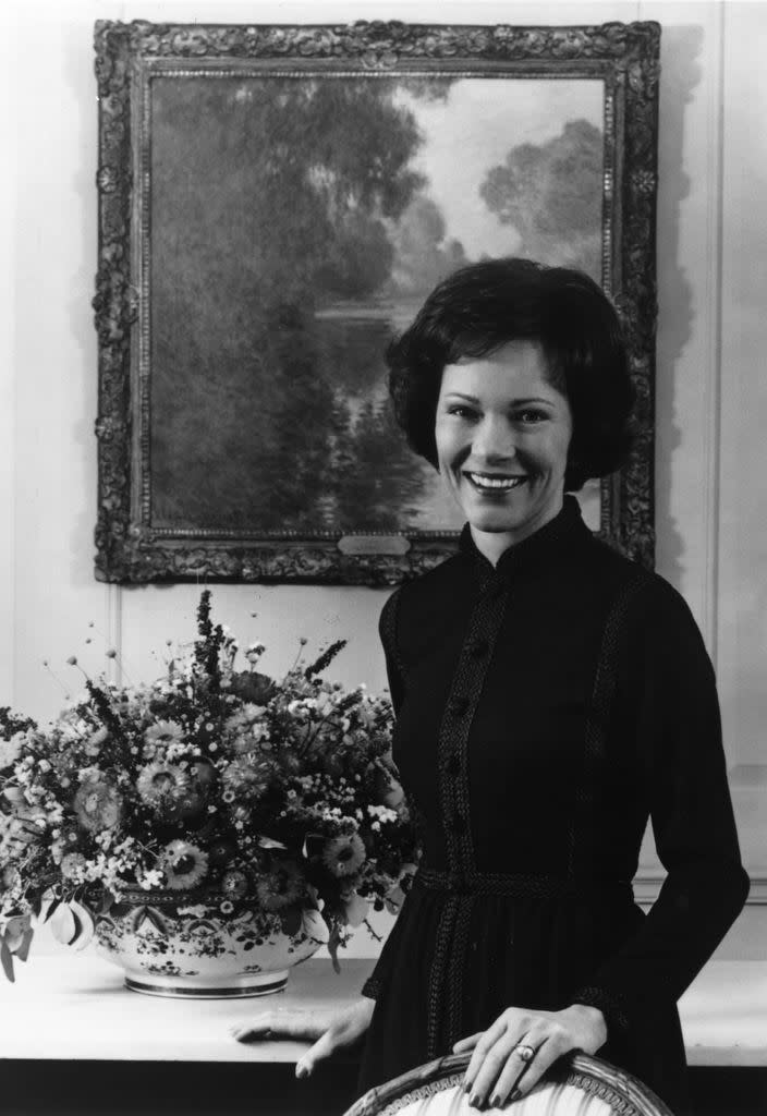 Rosalynn Smith Carter, wife of American president Jimmy Carter. She grew up alongside the future president in Plains, Georgia and assisted him in running his family peanut farm. (circa 1970)