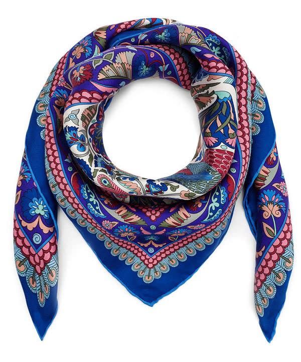 Liberty London Peacock Garden Silk Scarf - Liberty London