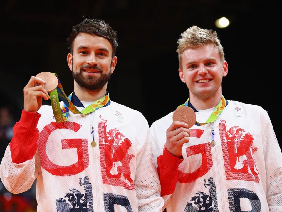 Marcus Ellis and Chris Langridge claimed Britain's first medals in Olympic badminton last summer (Getty)