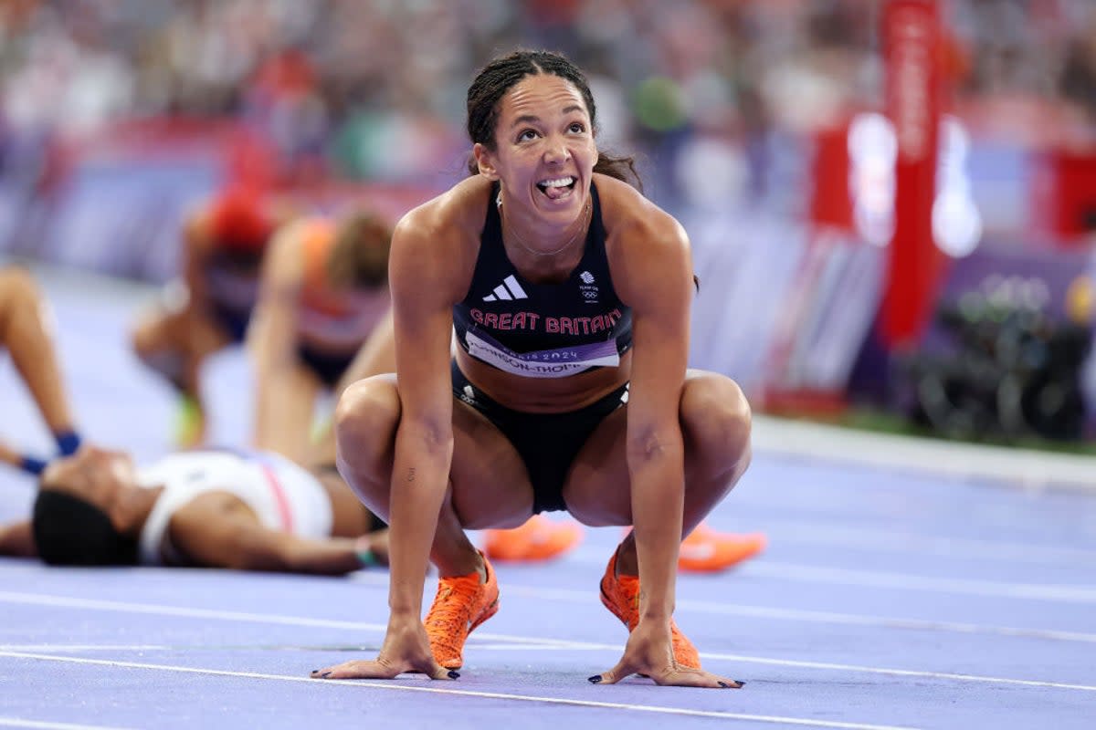 Katarina JohnsonThompson wins Olympic silver after dramatic heptathlon