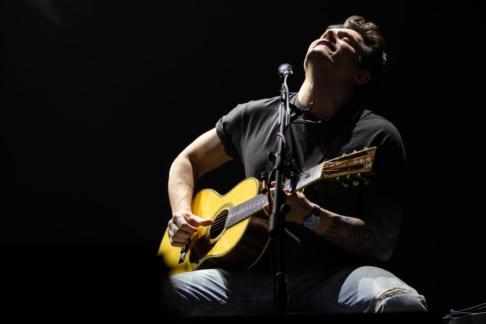 John Mayer opened his solo arena tour at the Prudential Center in Newark on Saturday, March 11.