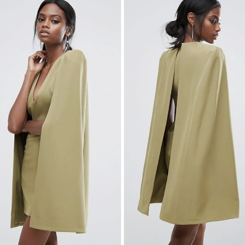 Buy the <a href="http://us.asos.com/lavish-alice/lavish-alice-cape-mini-dress-with-split-back/prd/7658915?affid=14174&amp;channelref=product+search&amp;mk=abc&amp;currencyid=2&amp;ppcadref=753857711%7C38363094126%7Cpla-307542972189&amp;_cclid=v3_bcfaafcf-f310-5d9d-9b2e-5a6292f806e2&amp;gclid=EAIaIQobChMIotPHnc_P1QIVlYWzCh3vdQECEAkYBCABEgK4BfD_BwE" target="_blank">Asos Lavish Alice Cape Mini Dress With Split Back</a>&nbsp;for $95