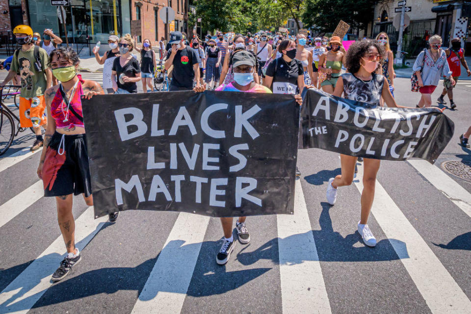 Protesters in Brooklyn on July 26, 2020. / Credit: Erik McGregor/LightRocket via Getty