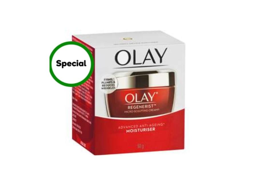 Olay Regenerist Micro-sculpting Face Cream Moisturiser 50g. Photo: Woolworths
